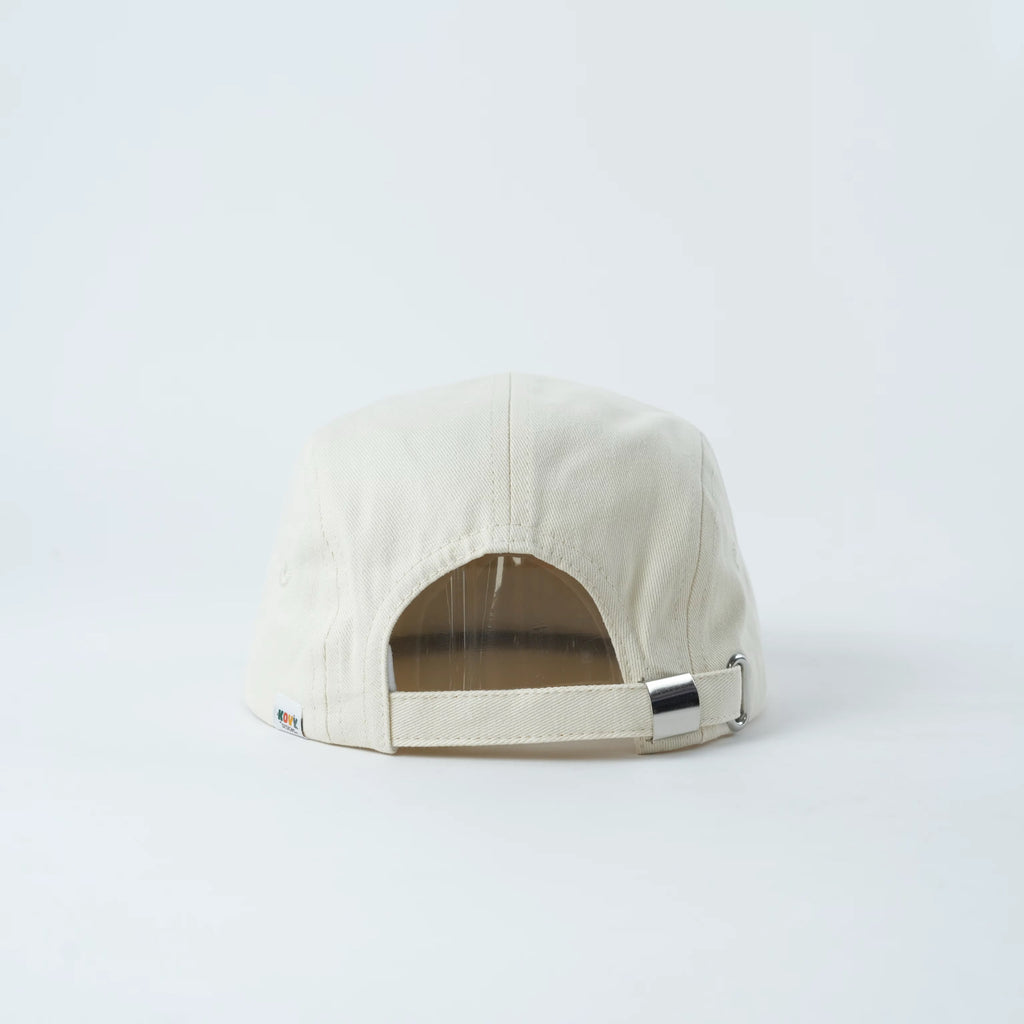 Cream Cotton Kids hat with flowers